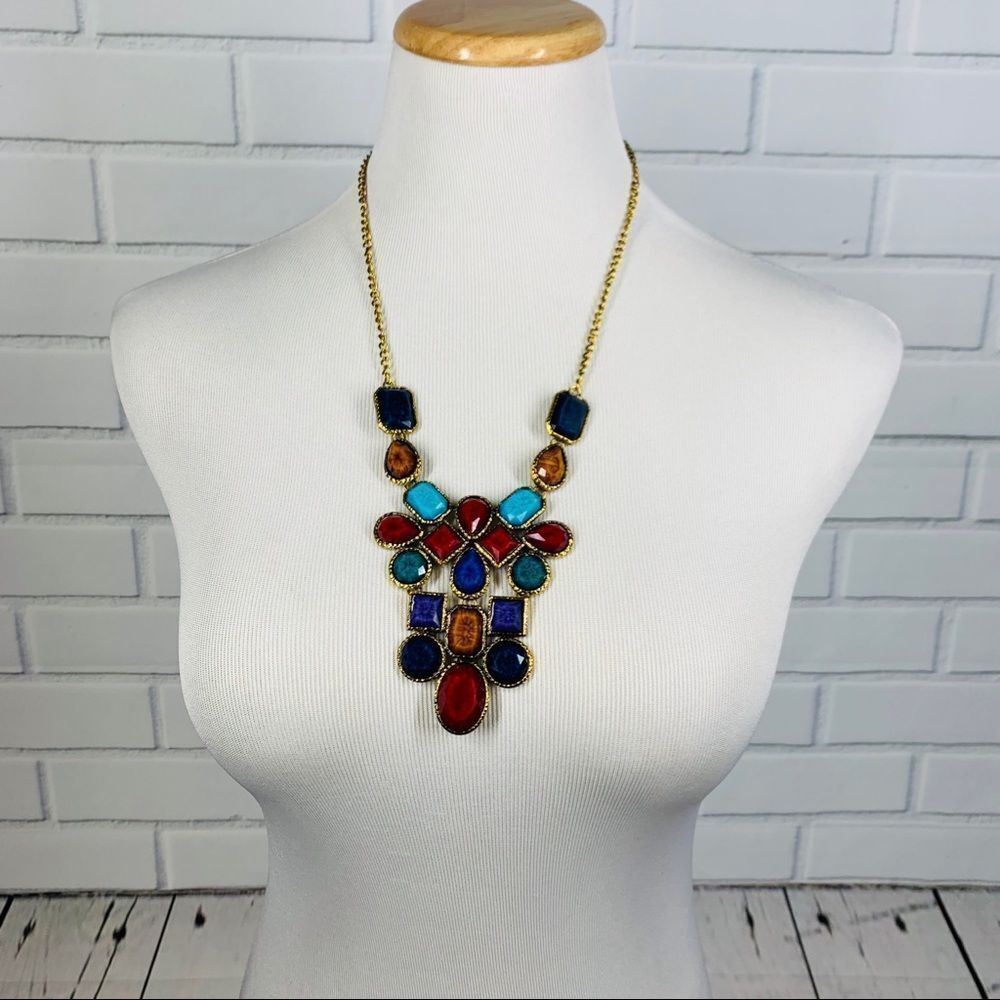 T&J Designs Multicolor Statement Necklace